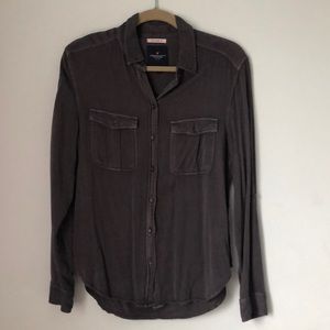 Grey Button Up From American Eagle